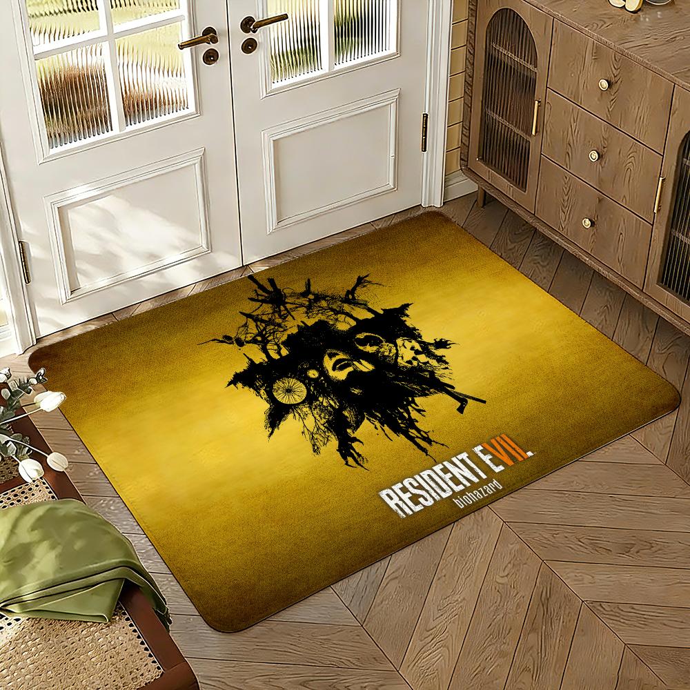 Resident-Evils Horror Game Movie Floor Mat Soft Thickened Absorbent Non-Slip Bedroom Living Room Door Mat Home Flannel Rugs