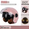 Certified Protective Helmet Safety Helmet Motorcycle Open Face Helmet Retro 3/4 Helmet Cruise Casco Casque Moto Men Women