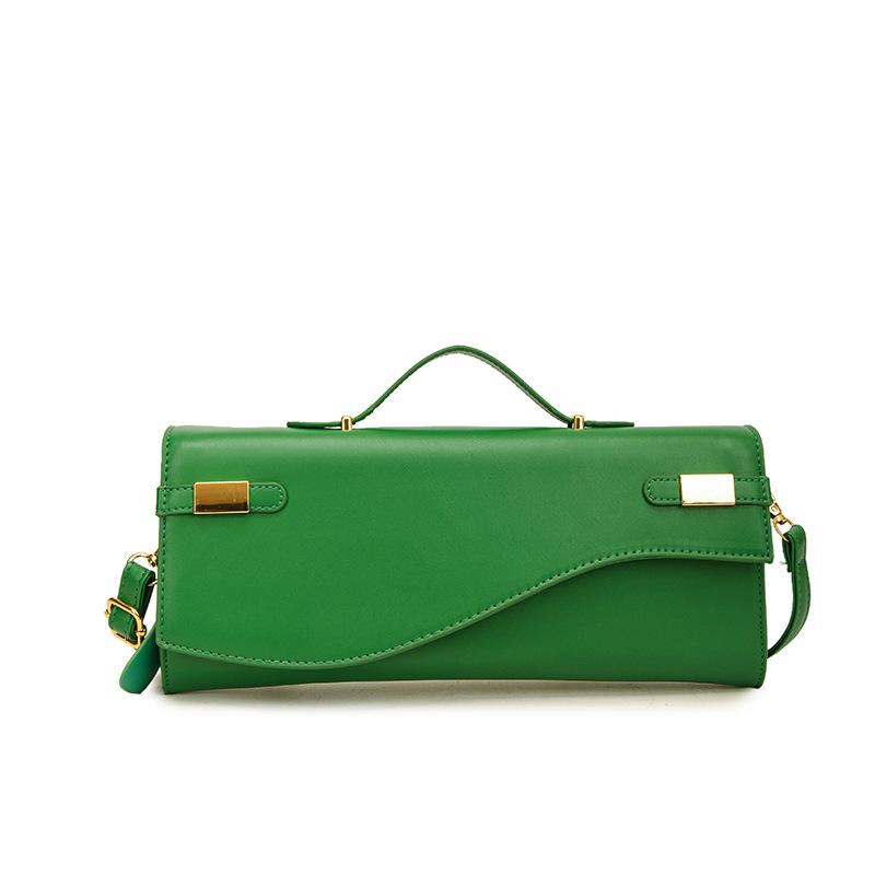 New portable oblique span bag women's high-end fashion retro shoulder bag portable women's baguette bag