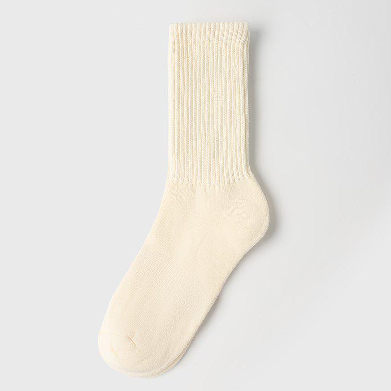Men s and Women s Autumn/Winter Long Socks - Pure Cotton, Thick Terry Loop Sole, Warm, Versatile. One Size белый