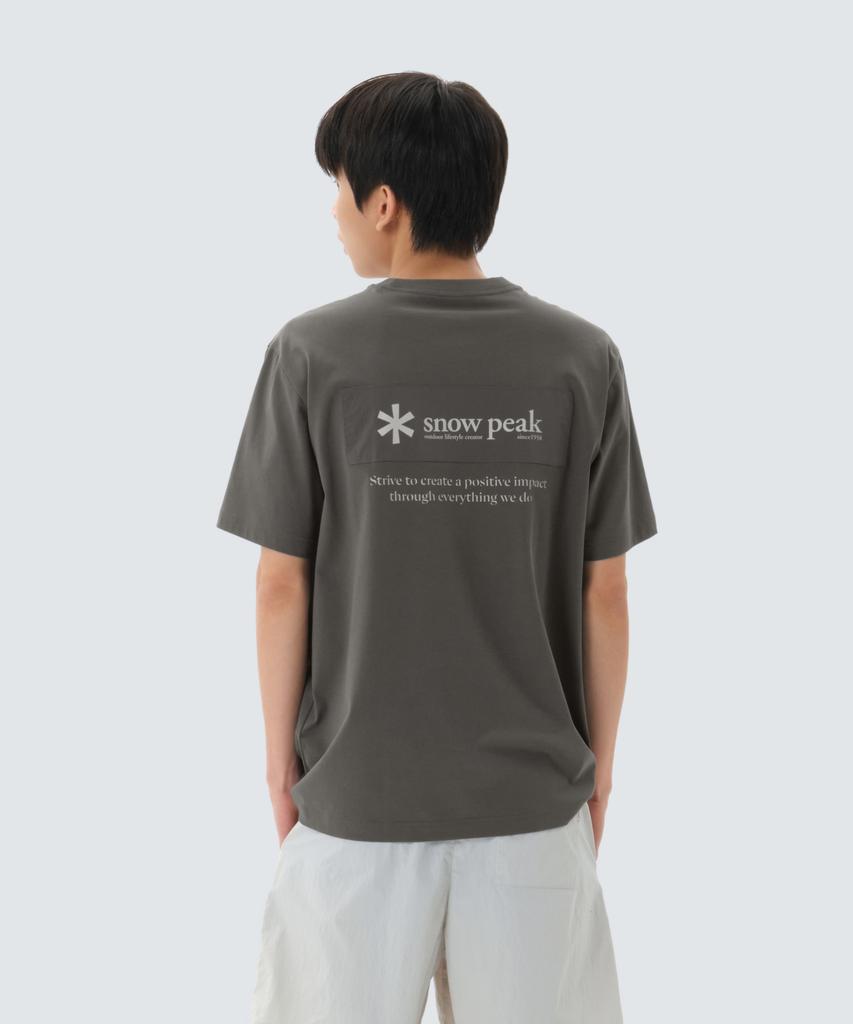 SNOWPEAK APPAREL Aerocool Woven Patch Short Sleeve T-Shirt (S26Mufts24) Dark Khaki