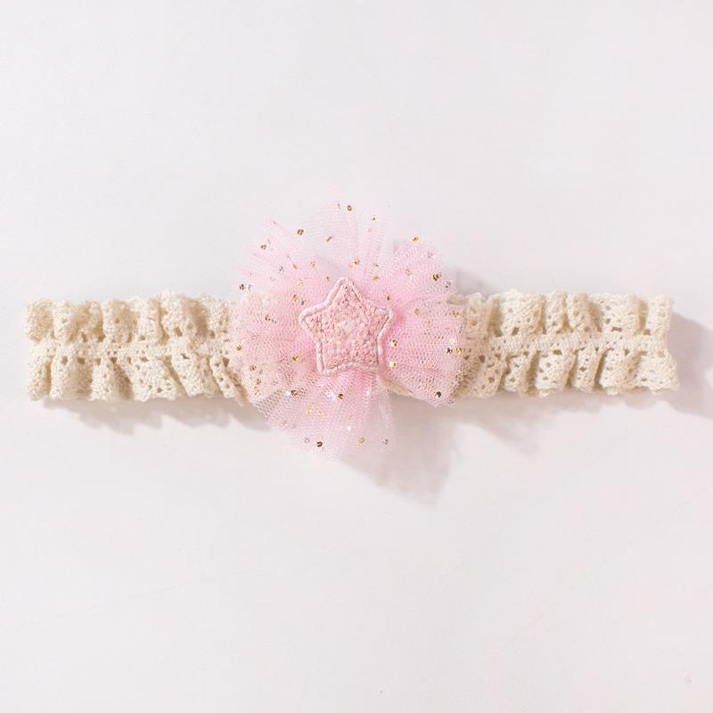 New Baby Headband, Cute Five-pointed Star Flower Children's Headscarf, Thin Baby Hair Accessories In Summer