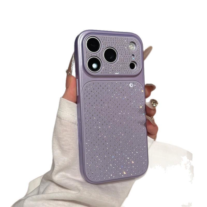Luxus-Strassstein-Hülle für iPhone 14/15/16/17 Pro mit großem Sichtfenster-Design