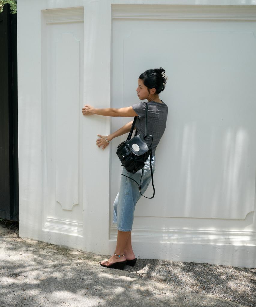 Lotsyou [Leather] Nostalgia Twinkle Backpack Black