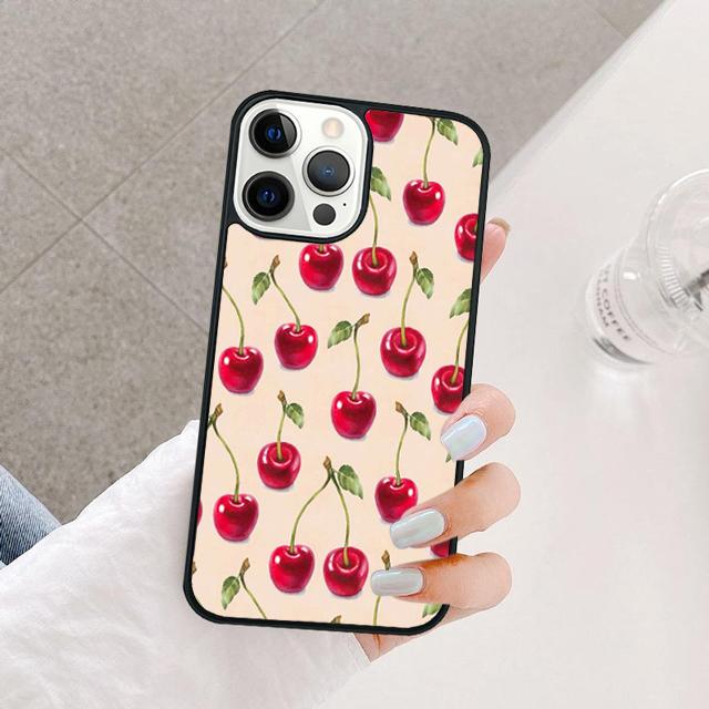 Food fruit red Cherry Phone Case Cover For iPhone 17 Air 15 16 14 13 12 Pro Max 11 Pro Max Plus Coque Shell