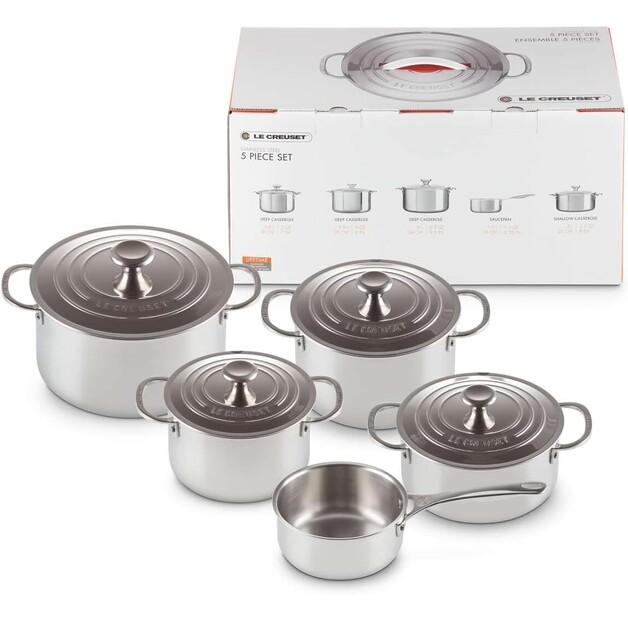 Le Creuset 3-Ply Plus 5-Piece Saucepan Set (96605300000000)