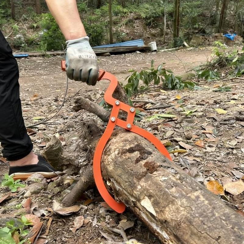 Large Capacity Firewood Tongs Featuring Design not Slip Handle For Safe Efficient Wood Handling Up To 50