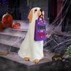 Halloween Ghost Dog Figurine Halloween Golden Retriever Figure Statue Realistic Dog Shape Ghost Outdoor Figurine For Gardens