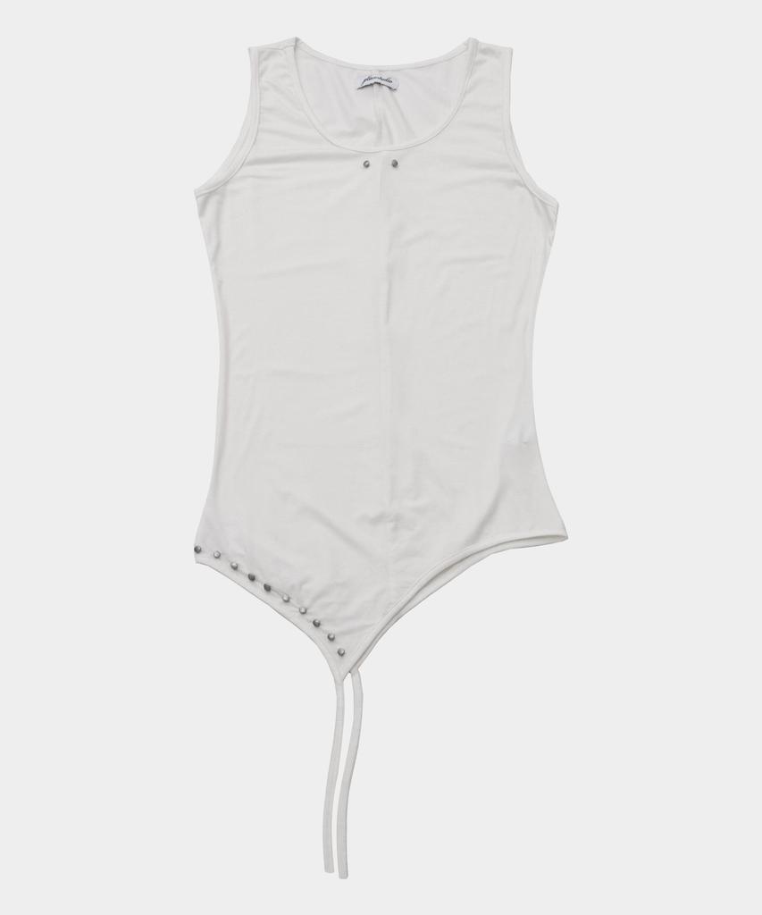 PLACE STUDIO Studded Asymmetrical Strap Soft Sleeveless Layered_3 Colors