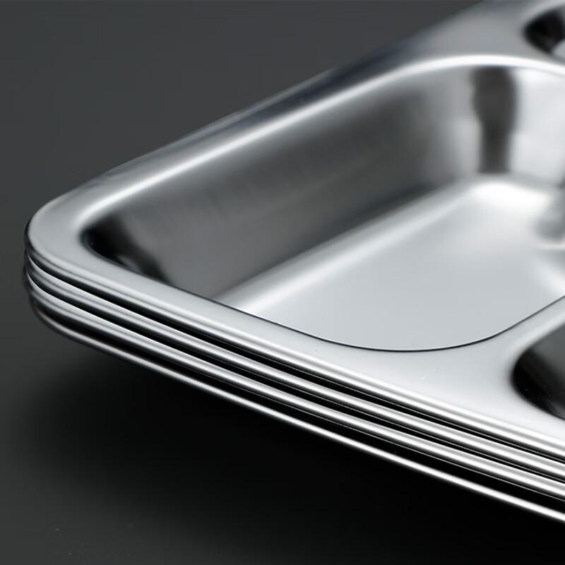 304 Stainless Steel Divided Lunch Tray