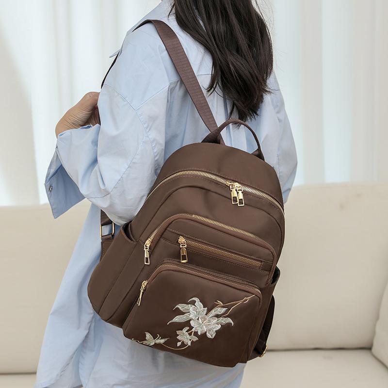 Embroidered Backpack for Girls, Casual and Fashionable Mommy Bags for Traveling