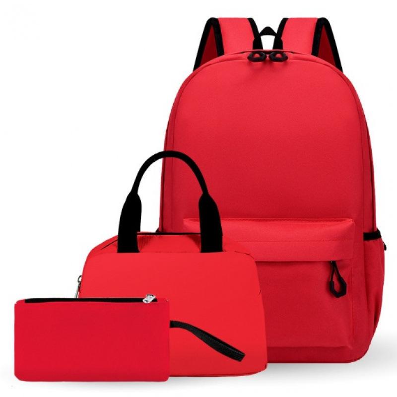 Elementary School Bag Custom Printing Children'S Leisure Travel Backpack Pencil Bag Meal Bag Three-Piece Set