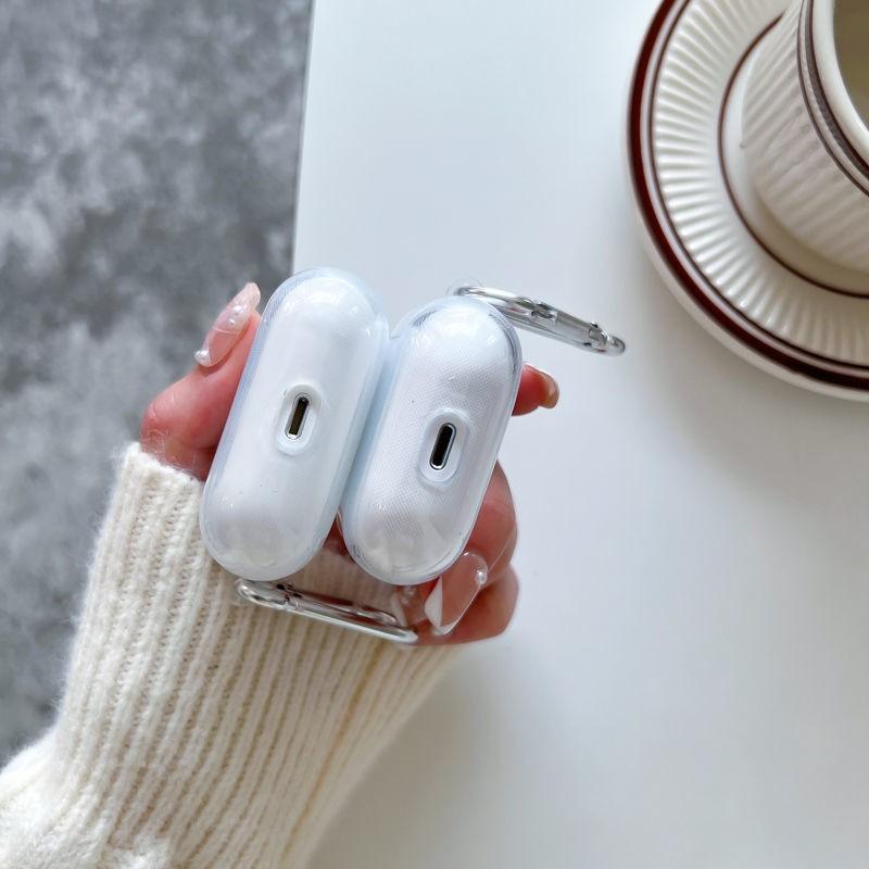Applicable To Apple AirPods Bluetooth Headset Protective Case Material Transparent and Simple Pro1 Generation Transparent Soft Case 1 Generation