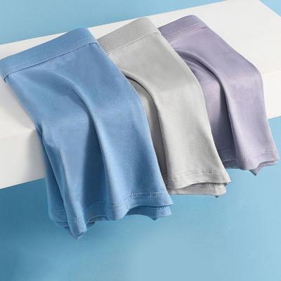 Roupa Íntima Masculina Absorvente de Suor Cor Sólida Boxer Brief Verão Fresca Respirável Secagem Rápida Cueca Boxer para Adultos com Cintura Elástica