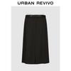 UR2026 Women's Spliced Waist Metal Buckle Skirt
