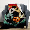 1pc Soccer Players Outdoor Blanket Lightweight Flannel, Soft & Warm, All-Season Use for Sofa, Outdoor, Camping, Living Room, Office087