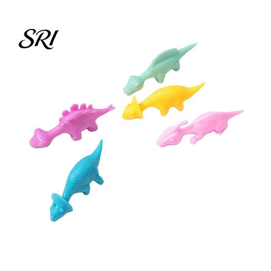 Dinosaur Toy Kit 5Pcs Sling Shot Finger Sticky Dino Launching Anxiety Relief Stress Stretchy Flying Tricky Props Party Favors