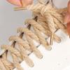 8MM Durable Cotton Shoelaces Replacement Laces for Shoes Round Thick Hemp Rope Shoe Laces Width 8MM Length 120CM Unisex