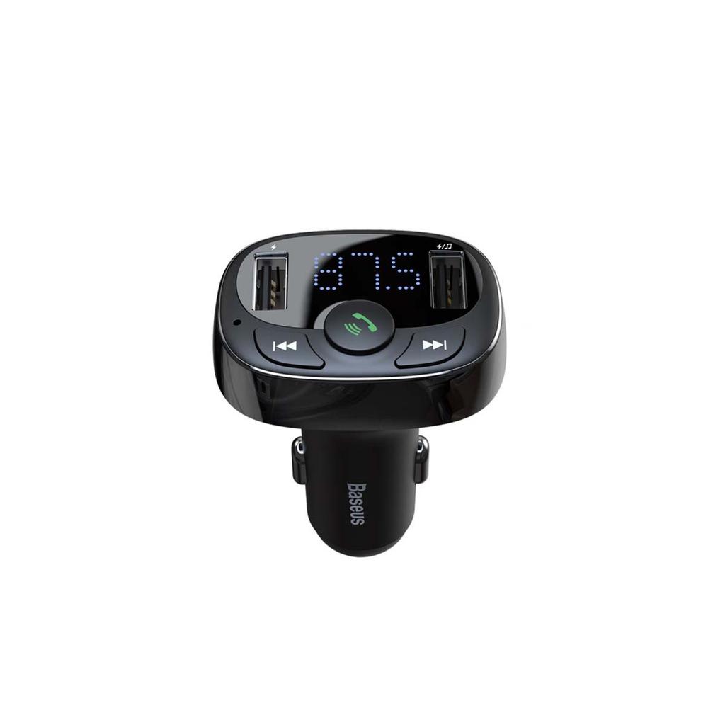 Baseus T-Typed S-09A FM Transmitter Bluetooth 2Xusb Microsd (Black)
