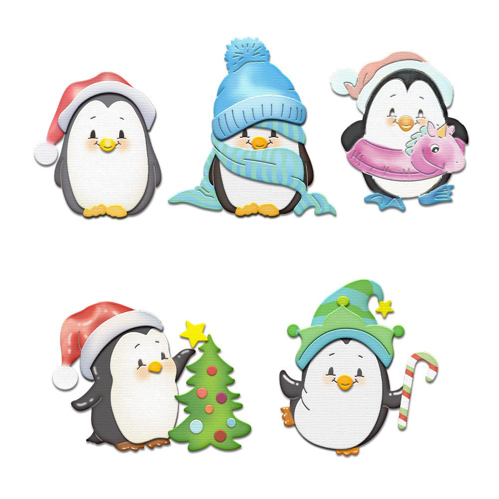 Carbon Steel Christmas Penguin Die Cut for Handmade Paper Art and Embossing