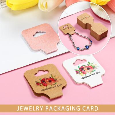 Necklace Bracelets Jewellery Packing Card Hanging Blank Tag DIY Package Display Holder Cardboard