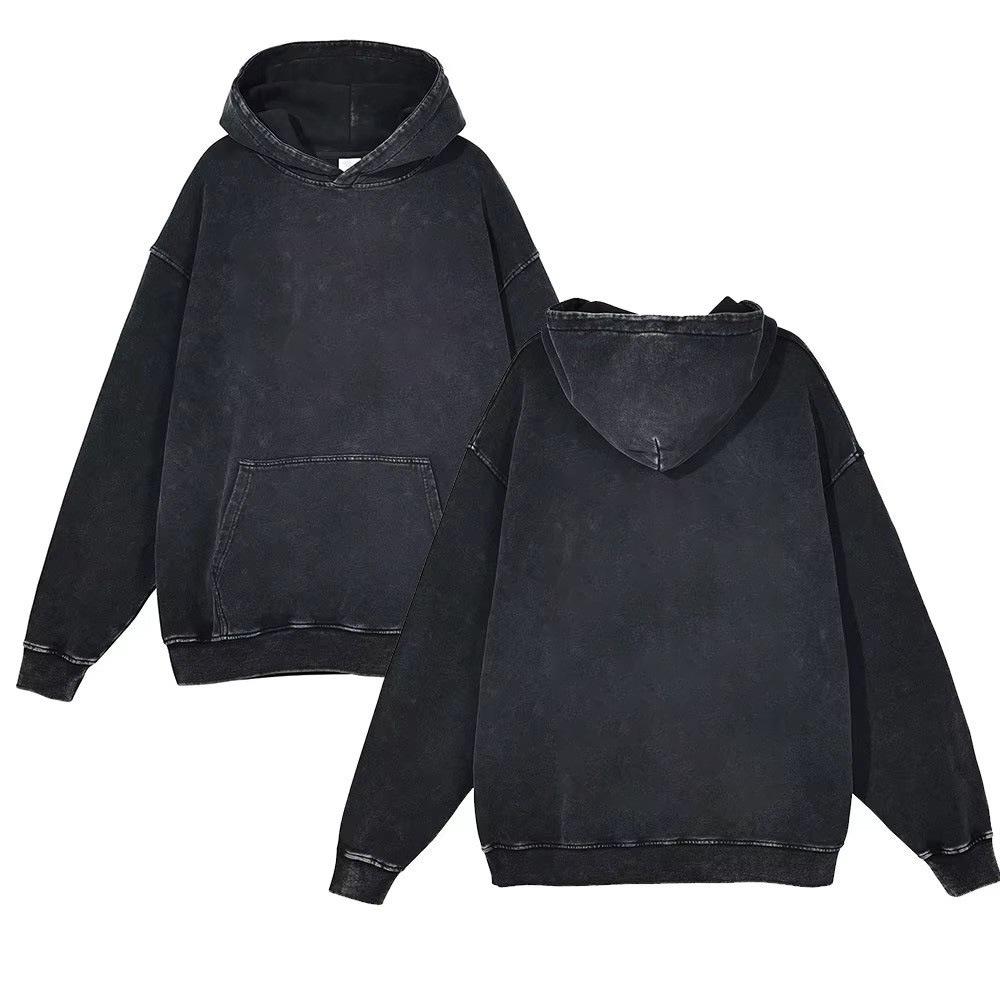 440g Vintage Anime Streetwear Retro Cotton Hoodie