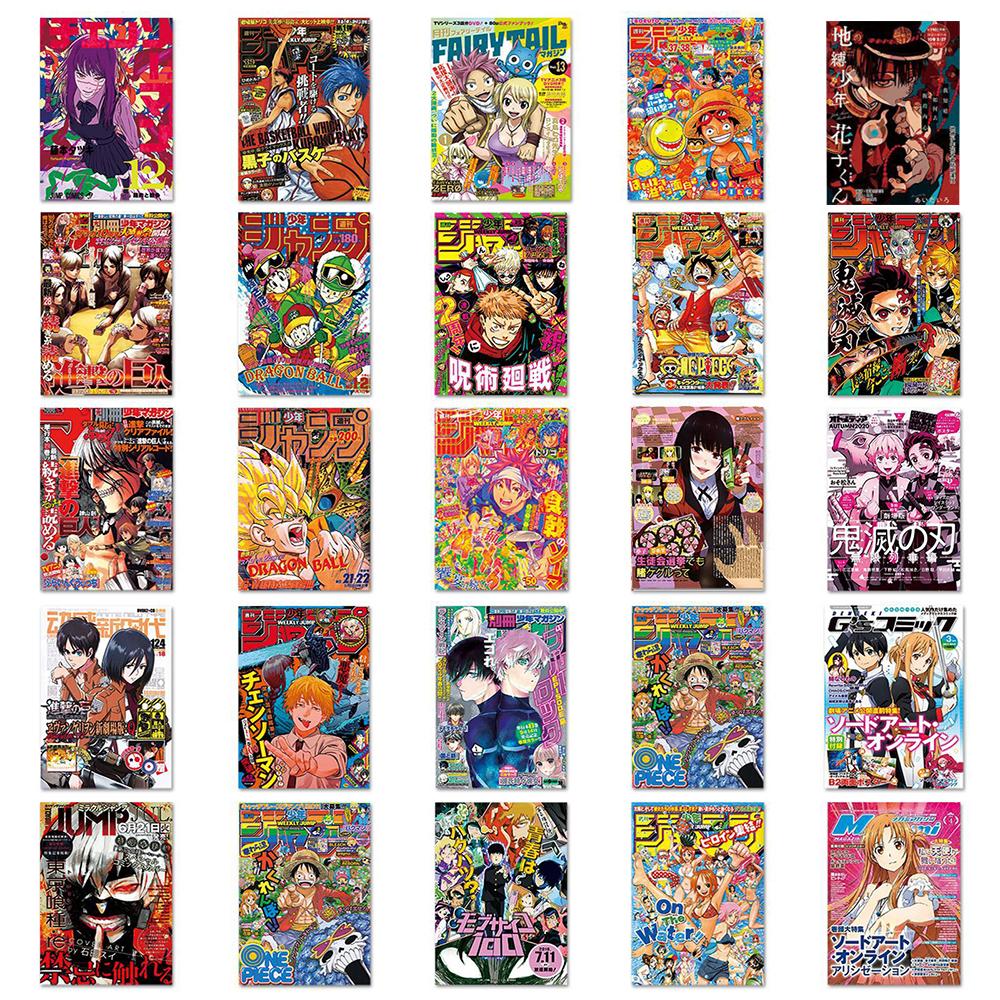 10 30 50Pcs Anime Posters Stickers Cool Spy×Family Jujutsu Kaisen Cartoon Graffiti Sticker Decals For Phone Skateboard Notebook