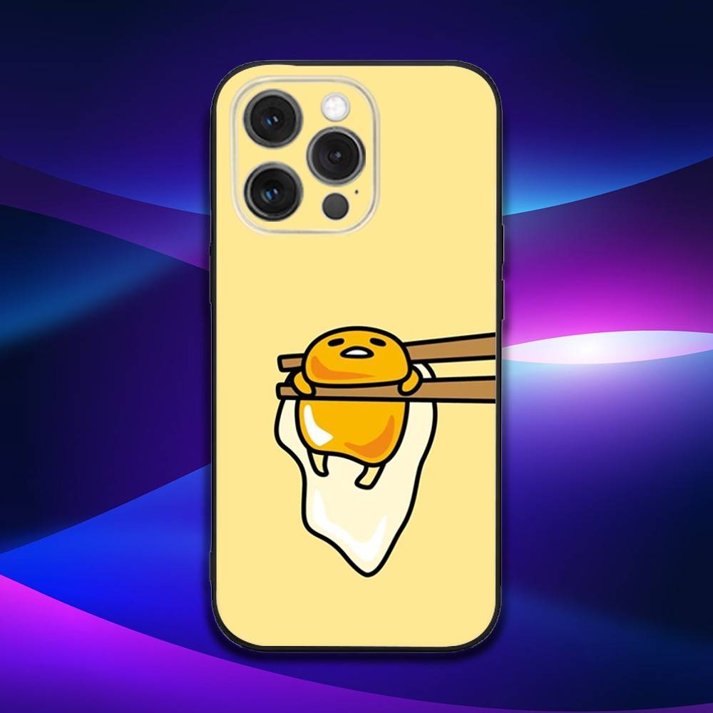 G-Gudetama Cute E-Egg Phone Case For iPhone 16e,16,15,14,13,12,11,Pro,X,XS,Max,XR,Plus,Mini Soft Black Cover