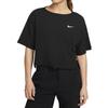 Nike Crop Tops Women's Black Crew Neck Moderate DV7871-010