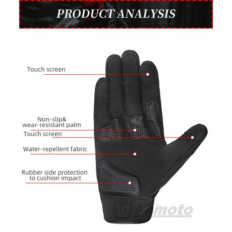 Full Finger Motorcycle Gloves Off-Road Cycling Touchscreen Compatible Windproof Riding Men Women