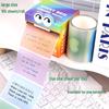 Gradient Retractable Dopamine Sticky Notes - Transparent Frosted, Pearlescent Material; No-Residue High-Value Memo Pads