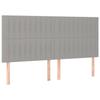 Tête de lit - Maison Exclusive - Gris clair - 200 x 5 x 118/128 cm - Tissu respirant