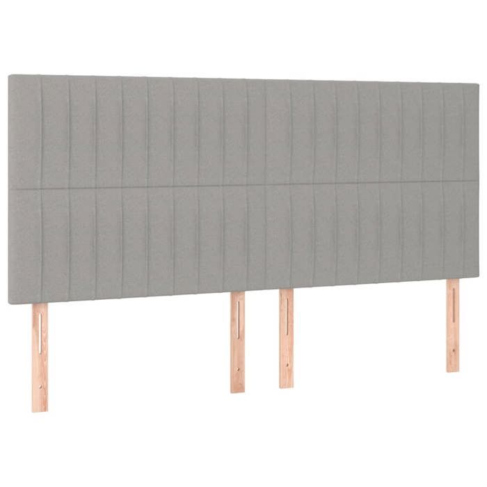 Tête de lit - Maison Exclusive - Gris clair - 200 x 5 x 118/128 cm - Tissu respirant
