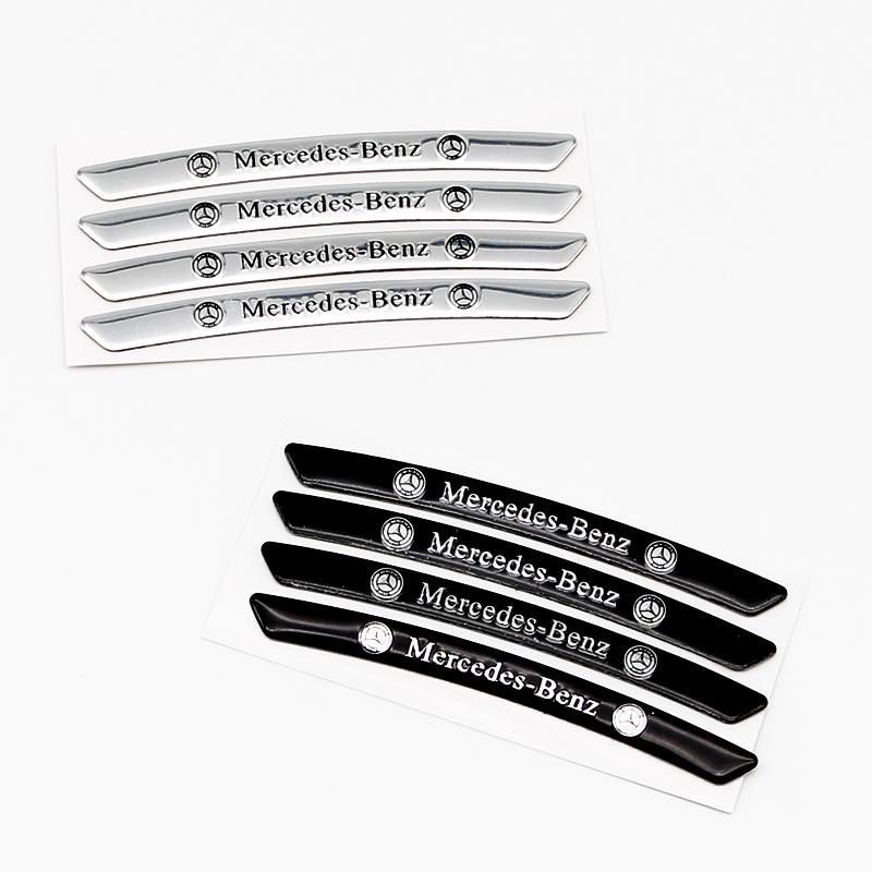 Aluminum Metal Car Wheel Hub Rim Sticker Emblem Badge For Mercedes Benz E C G M R S Class W204 W212 GLC AMG 4MATIC Accessories pp1