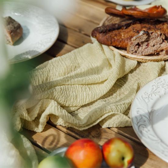 Dekoracja obrusu Atrakcyjna nadająca się do prania w pralce, oddychająca, serowa, weselna, bankietowa, pognieciona, obrusowa, artykuły imprezowe