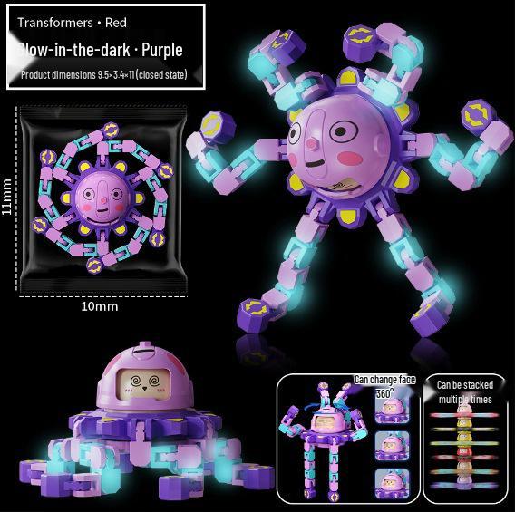 

Luminous Deformable Spinning Top Toy for Boys