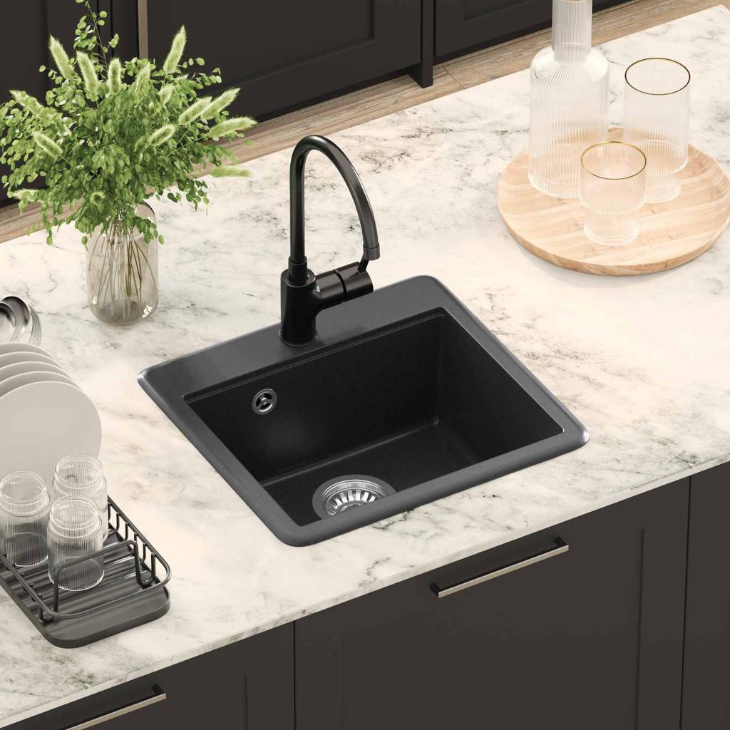 Black Kitchen Sink 470 X 440 Mm Granite