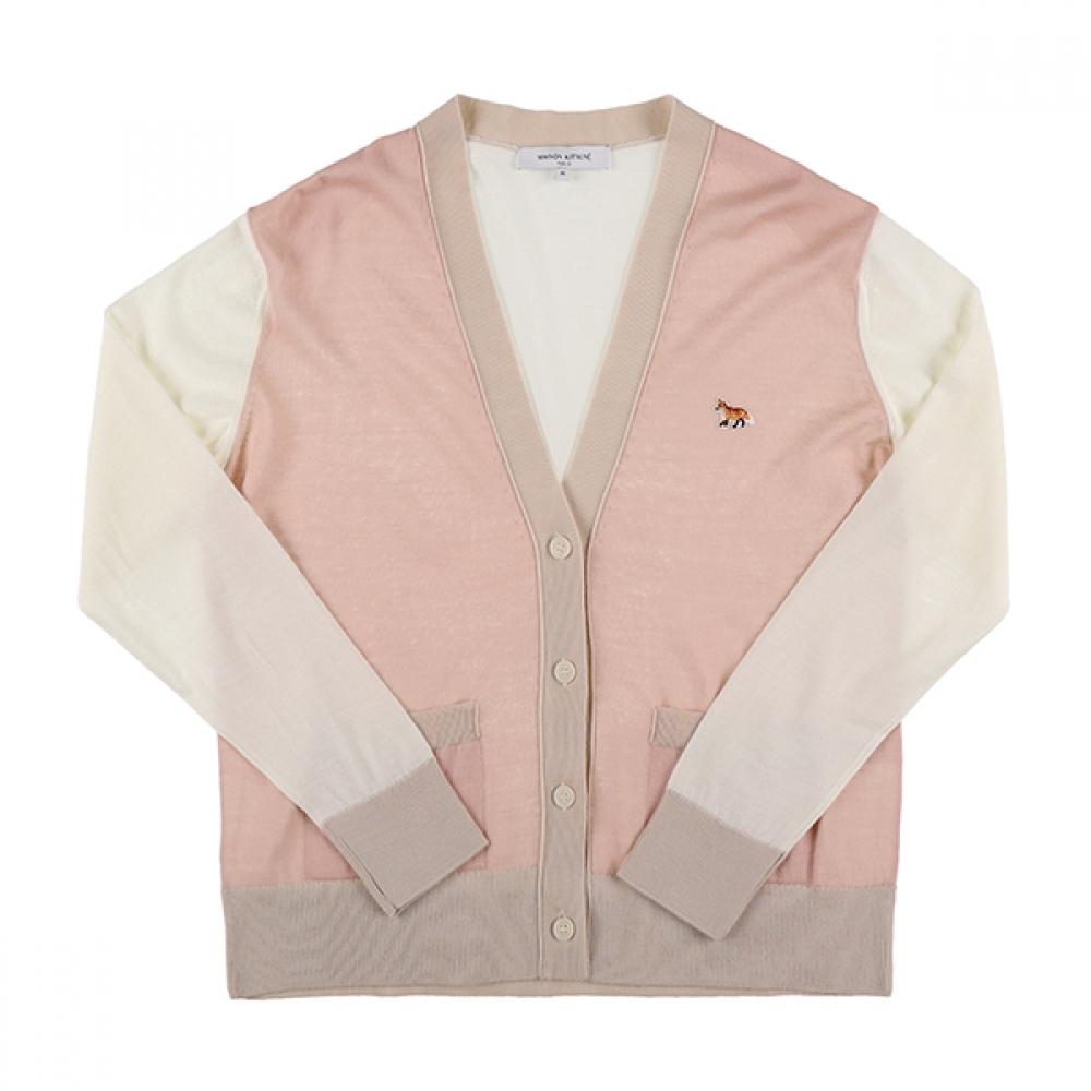 

MaiSon KitSune Mw00505kt1036 P628 Бебі Лисичка Патч Двоколірний V-подібний виріз Жіночий кардиган MW00505KT1036 P628 (M)