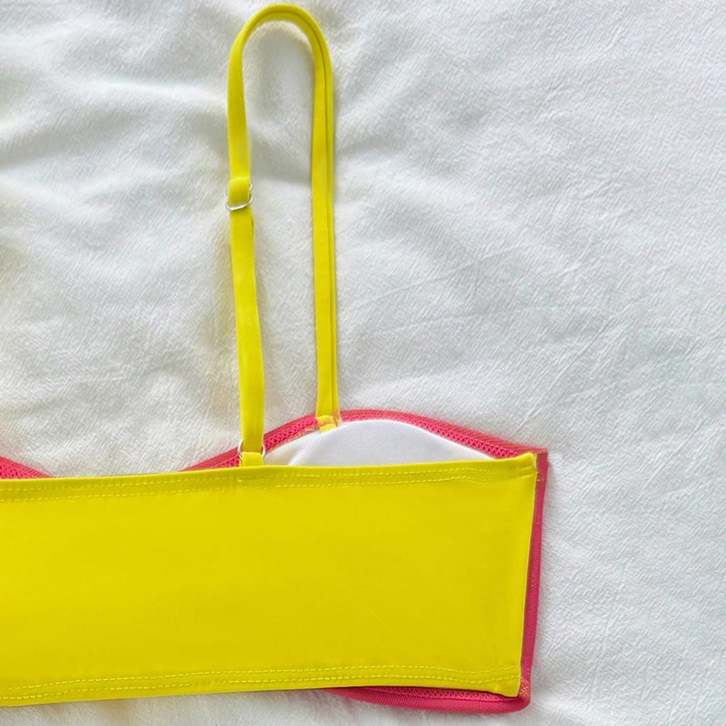 Modischer Damen-Bikini mit geteiltem Rücken Badeanzug Sportbekleidung
