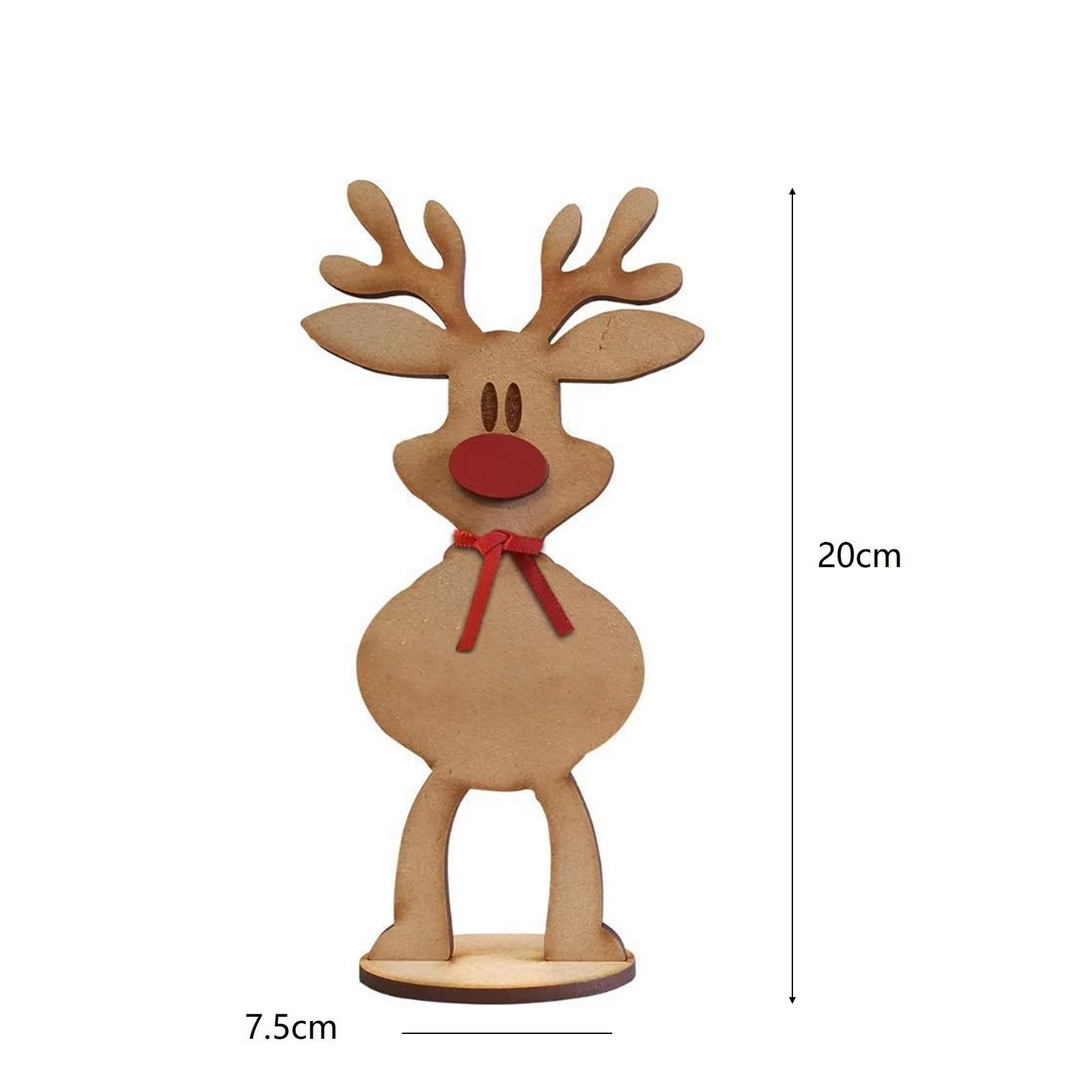 

Christmas Decoration Freestanding Reindeer Wooden Ornament L
