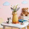 Cat Vase Resin Cat Desk Ornament Whimsical Vase for Bookshelf Mantel Entryway Living Room Dining Table Bedroom Office Balcony