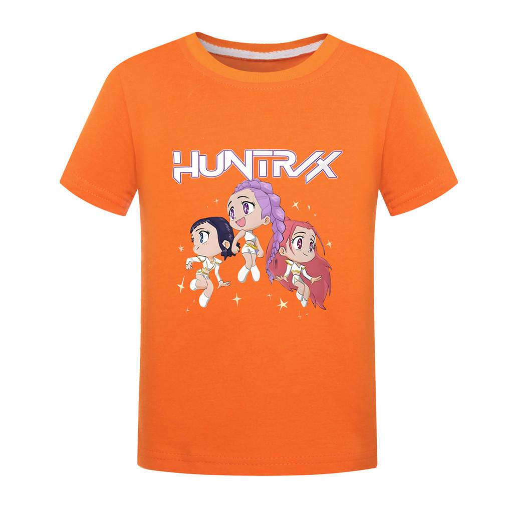 

5044 Kids Girls Boys Rumi Mira Zoey Print Casual Cotton Short Sleeves T-Shirt 170cm помаранчевий