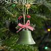2025 Christmas Hanging Jingle Bells With Christmas Bow/Berries Antique Holiday Chic Bells For Home Party Decoration