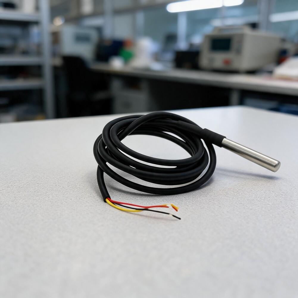 Waterproof 1-Wire For Temperature Sensor with Adjustable 9-12 Bit Resolution for Embedded Systems and Automation