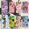 Donuts Desserts Snacks Coque de Téléphone Pour Samsung S25,S24,S21,S22,S23,S30,Ultra,S20,Plus,Fe,Note,10,9,5G Housse Noire