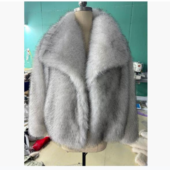 Fur Big Lapel Faux Fur Coat Short Fashion Fox Fur Coat Fluffy Plush Women's Clothing