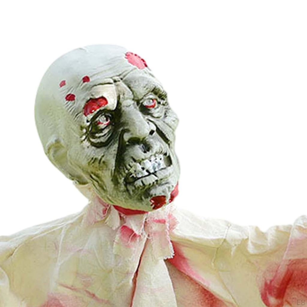 Décorations Halloween Lumineuse - Zombie Animé Avec Détecteur De Mouvement - Piquet De Pelouse 47 Cm - Étanche Pour Extérieur