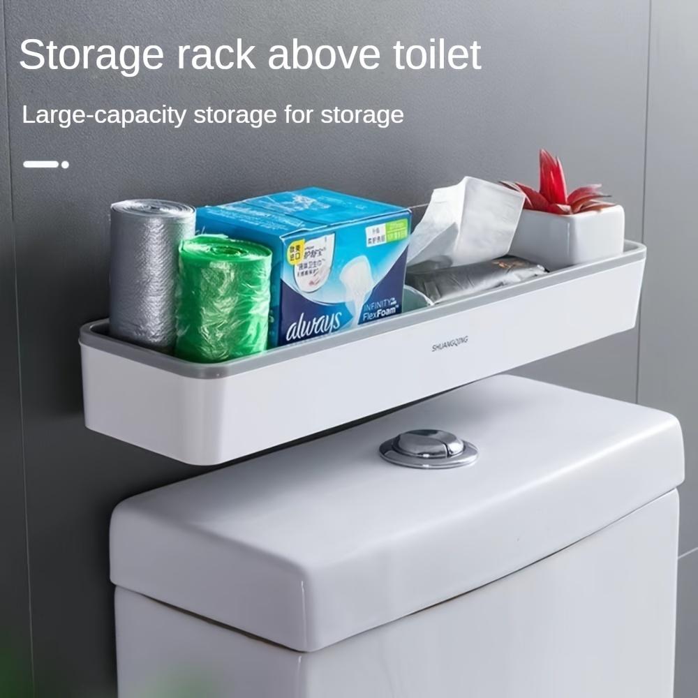 Space-Saving Over-the-Toilet Storage Rack - No-Drill, Multi-Function Bathroom Organizer for Shampoo & Cosmetics