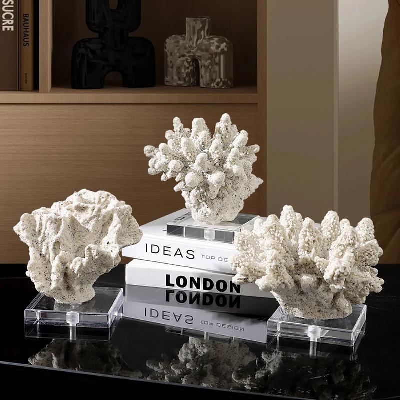 Resin Handicrafts Simulated Coral Ornaments Irregular Coral Sculpture Decorative Figurines Home Decoration Accessories