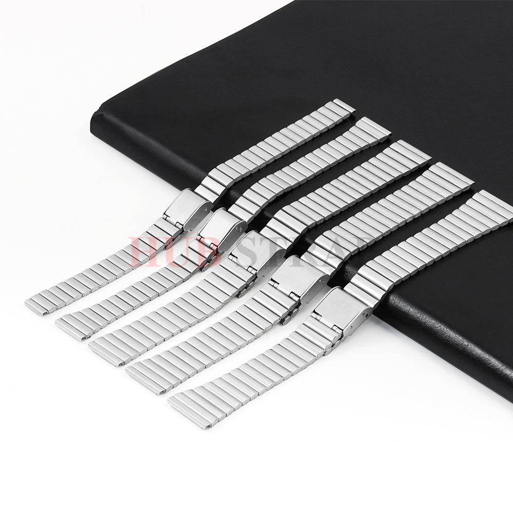 10mm 12mm 14mm 16mm 18mm 20mm Stainless Steel Universal Watch Strap for Casio Ultra-thin Metal Bracelet Silver for Men Women